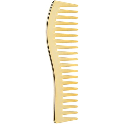 Kam met brede tanden, geen handvat, ontwarrende kam, grote salon-shampookam voor mannen en vrouwen, goudkleurig goud