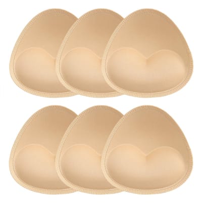 Dailygoods- BH-inzetstukken 6 stuks - Herbruikbare Borstkussens - Driehoekige Vervangende Pads - Push-up voor Beha/Bikini - Ondersteuning en Boost - Nylon/Spons Materiaal - Borstpadding