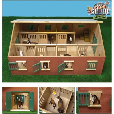 Kids Globe Horse stable with 7 boxes 1:24