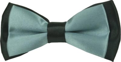 Fako Fashion - Kinder Vlinderstrik - Vlinderdas - Kinderstrik - Strik - Duo Tone - 10cm - Grijs
