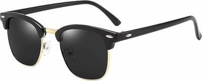 Fako Fashion - Club Style Zonnebril - Polariserend - Polarized - Dames - Heren - Zwart/Goud