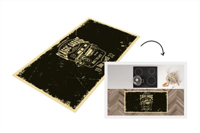 Keukenloper - Loper keuken - Mancave - Auto - Garage - Retro - 120x60 cm - Keukenloper vinyl