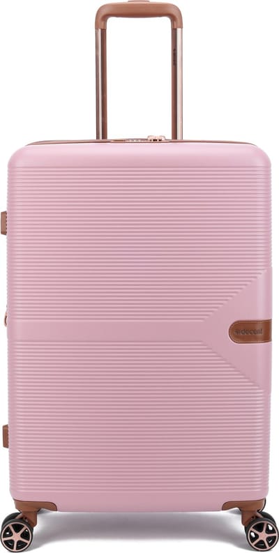 Decent Stella Middelgrote Koffer - 67 cm - 78/93 Liter - Expandable - TSA Slot - Roze