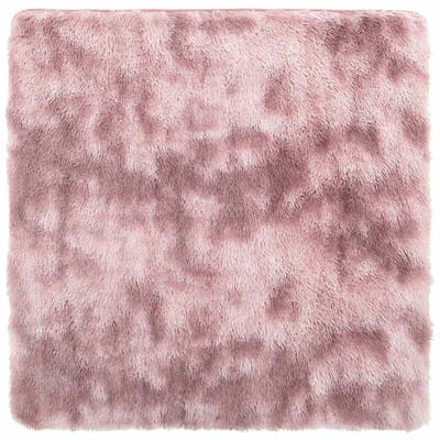 vidaXL - Hoogpolig - vloerkleed - NAVARRA - 200x200 - cm - polyester - stoffig - roze