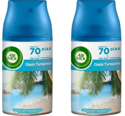 Air Wick Freshmatic Automatische Spray Luchtverfrisser - Life Scents Turquoise Oase - Navulling 250ml x2