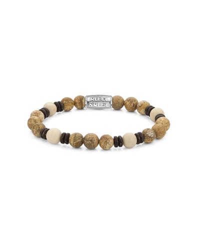 Rebel & Rose armband Variations Woodstock 8mm unisex RR-80092-S