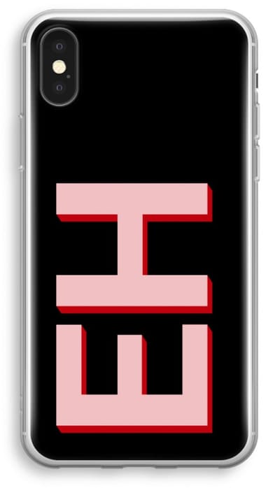 Gepersonaliseerd - Case Company® - Hoesje geschikt voor iPhone XS hoesje - Monogram - Soft Cover Telefoonhoesje - Bescherming aan alle Kanten en Schermrand
