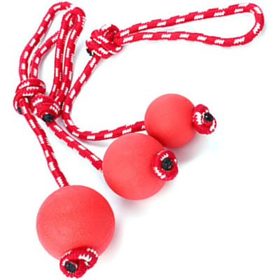 Hond Bal Touw Speelgoed Interactief Bijtbestendig Veilig Hond Rubberen Bal met Touw voor Buiten Training 7.2cm   2.8in 7.2cm / 2.8in red