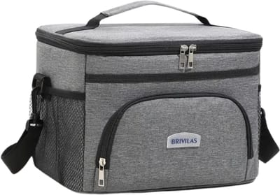 Bovista Koeltas - Koelbox - Koelelementen - Coolbox - Auto - Lunchtas - Strand - Grijs