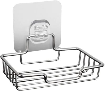 Traceless zelfklevende zeepdispenser van roestvrij staal, badkamer en keuken organizer, ideaal voor zeep en sponsen