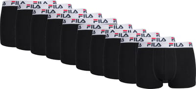 FILA - Heren Basic Boxershorts - 10 Pack - Maat S - Zwart