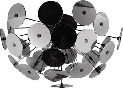 TRIO DISCALGO - Plafondlamp - Zwart mat - Plexi in Rookkleur - excl. 3x E14 2W