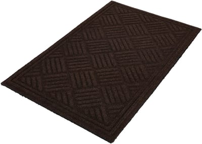 KOTARBAU® Droogloopmat, Schoonloopmat, Deurmat, Polyester + Gummi, 45 x 75 cm, Bruin, Rechthoekig, Inloopmat, Deurmat Antislip, Vuilvanger, voor Binnen, Entreemat