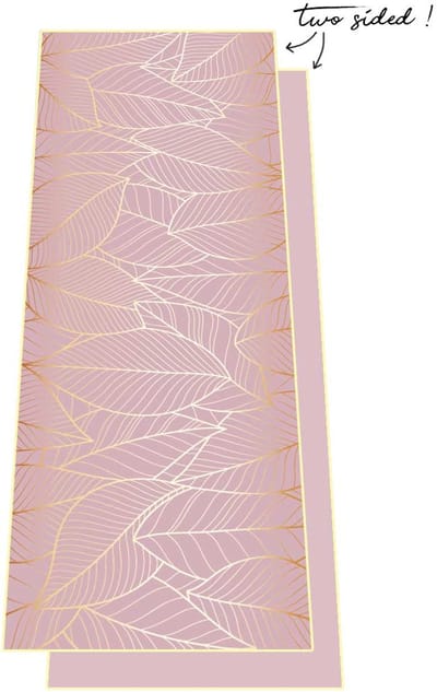 Love Generation ● Yoga Handdoek ● Tweezijdig ● Antislip ● Pink Leaves
