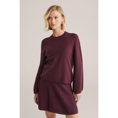 WE Fashion Knitted Pullover Aubergine Taglia: S | Maglioni a maglia Outlet | Donna