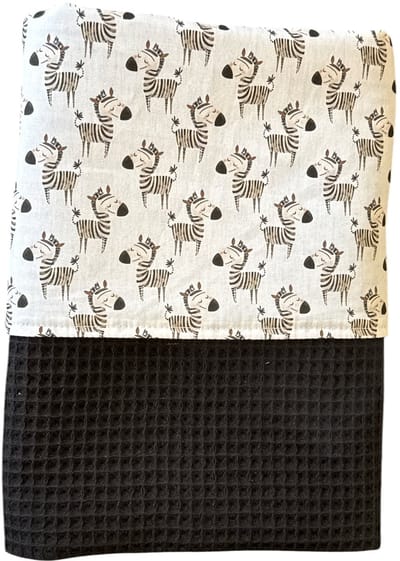 baby deken kinderwagen deken wieg deken zwart zebra's 60 x 90 cm