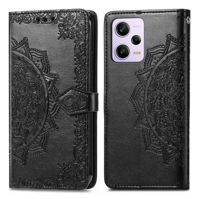 imoshion Hoesje - Geschikt voor Xiaomi Redmi Note 12 Pro - Mandala Bookcase - Zwart