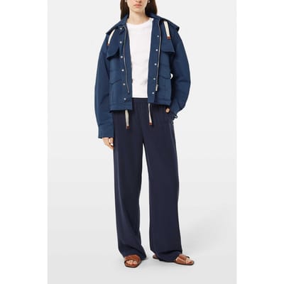 Scotch & Soda Gia - Mid Rise Wide Leg Elasticated Trousers Midnight Blue Taglia: XS/32 | Pantaloni da completo Outlet | Donna | Blu