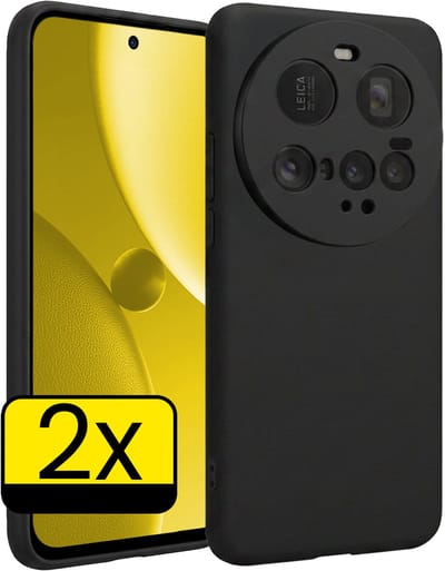 Hoesje - 2 Stuks - Geschikt voor Xiaomi 15 Ultra - Sterk & Shockproof - Case Siliconen - Back Cover - Telefoon Hoes - Telefoonhoesjes - Zwart