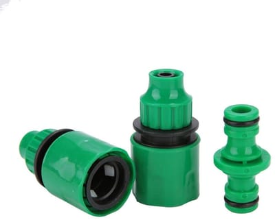 Dailygoods - Slang Snelkoppeling - Tuinreparatie - Herbruikbare Aansluiting - Kleur Standaard - Irrigatieadapter - Geschikt voor Tuinslangen - 3 Stuks