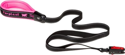 Ferplast Sport Dog Matic Hondenlijn - Nylon - Roze-Zwart - M - Breedte 20 mm - Lengte 120 cm