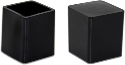 4x Stootvaste Stoelpootdoppen voor Vierkante Poten 20x20mm - Vloerbeschermers