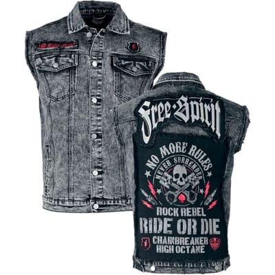 Rock Rebel by EMP - Rock Bodywarmer - Free Spirit Weste - S tot L - voor Mannen - zwart