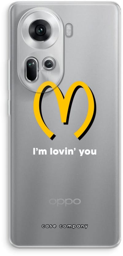Case Company® - Hoesje geschikt voor Oppo Reno 11 hoesje - I'm lovin' you - Soft Cover Telefoonhoesje - Bescherming aan alle Kanten en Schermrand