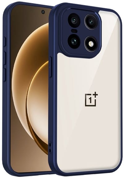 Coverup Hoesje - Geschikt voor OnePlus 15 Hoesje - Coverup Transparante Back Cover met Camera Cover - Blauw