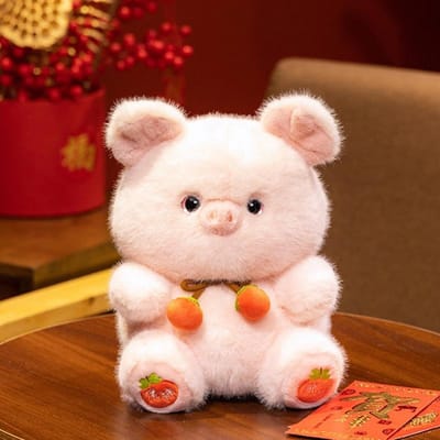Goede Persimmon Serie Varkenspop Pluche Speelgoed Varken Creatieve Reuzenpanda Lapjespop Wasbeer Cadeau 25cm