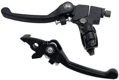 Dailygoods - Opvouwbare Aluminium Koppeling Remhendel - Motorfiets Vervanging - Zwart - Geschikt voor 22mm Stuur - Voor 110cc 125cc 140cc - Ideaal voo...