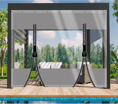 Transparante Afdekzeil - Waterdichte Zeil - Buiten Bescherming - Verstelbaar Maatwerk - 250 x 300 cm - Helder