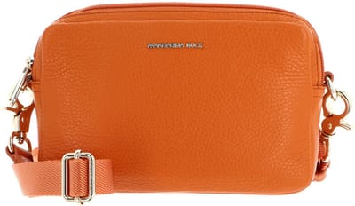 MANDARINA DUCK Leren Schoudertas Mellow Leather Crossbody Camera Bag Marmalade Oranje
