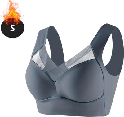 Bovista BH Zonder Beugel - Zonder Bandjes - Push-up Bh's - Comfort Beha - Comfortabel - Sterk - Yoga - Grijs - Maat S
