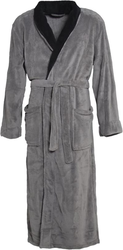 XXXL Microvezel Badjas voor Dames en Heren - Antraciet en Zwart - Ideaal voor Spa, Wellness en Thuis