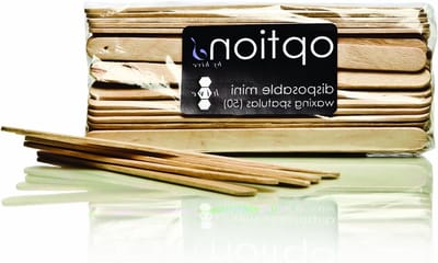 Mini Wax Spatels - Ontharingsspatels Harsen - Nauwkeurig Harsen - Per Stuk Verpakt - 15 x 1 cm - Houtkleur
