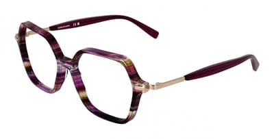 Longchamp LO2782 Striped purple 53/16/140 WOMAN Brilmonturen