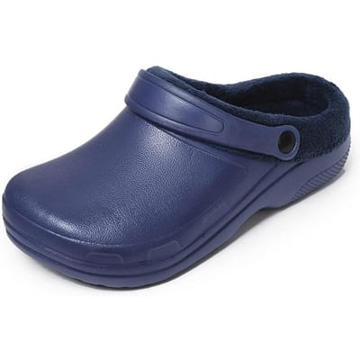 Winter Colgs Pantoffels Heren Waterdichte Tuinschoenen Huis Bont Klompen Zachte Pluche Pantoffels Slaapkamer Fuzzy Schoenen Binnen Buiten 38 blauw