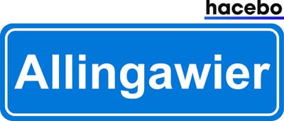 Hacebo - Plaatsnaam Sticker - 29x10 CM - Allingawier sticker - Verkeersborden sticker - grappige cadeaus - Allingawier