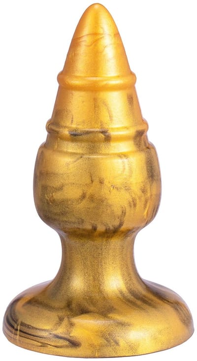 SILEXD - Goldy - Thermoreactieve Siliconen Buttplug - 9.2 cm x 3.6 cm - Goud