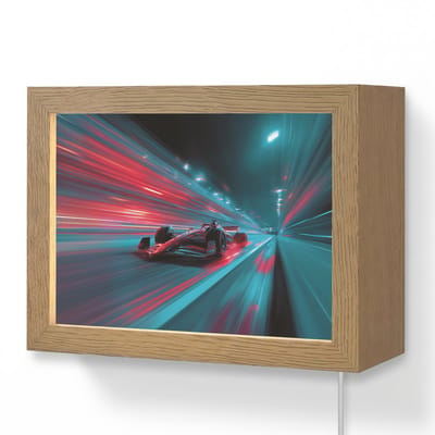 Wandlamp 20x15 cm - Oplaadbaar - Raceauto - Rood - Snelheid - Wandlampen binnen woonkamer - Slaapkamer lamp met kabel - Decoratieve nachtlamp - Vloerlamp snoer