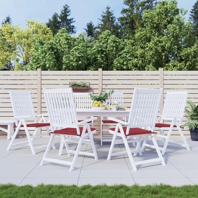 Stoelkussens 6 stuks - Zitkussens Tuin - Comfortabel Zitten - Waterdichte Oxford-stof - 40 x 40 cm - Wijnrood