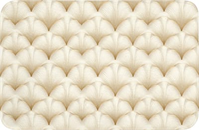 WC mat 60x40 cm - Antislip - Waaier - Motief - Goud - Toiletmat - Vloermat - Douchemat - Toilet tapijt - Toiletmatten