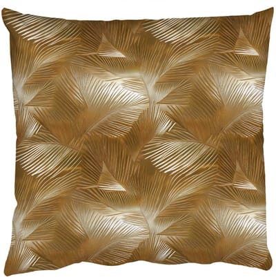 Sierkussens - Kussentjes Woonkamer - 50x50 cm - Palm - Waaier - Goud