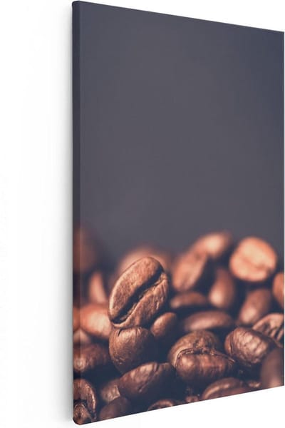 Artaza Canvas Schilderij Koffie Stilleven - 20x30 cm - Klein - Muurdecoratie Keuken - Wanddecoratie Koffie - Kamer Accessoires