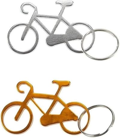 Flessenopener Set in Fietsdesign: 2 Sleutelhangers met Praktische Flessenopeners voor Feesten, Bruiloften en Cadeaus