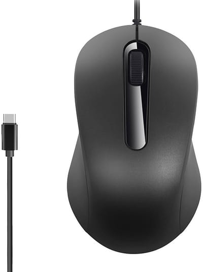 Ynkkvre -Type-C Muis - Type-C Aansluiting - Hoge Precisie Sensor & Stille Kliktechnologie - 1 - Voor Professionals En Thuisgebruik Zwart