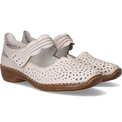 Rieker Dames Bandschoen - 41399-60 Lichtbeige - Maat 40