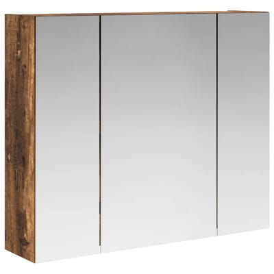 vidaXL - Badkamerspiegelkast - Rook - Eiken - 60 - x - 14,5 - x - 50 - cm - Bewerkt - hout