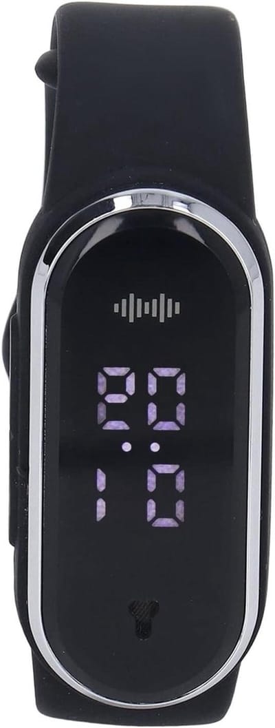 Ultrasone Anti-Muggen Armbandhorloge met Elektronische Klok en Temperatuurmeting voor Buitensporten - USB Oplaadbaar - Zwart